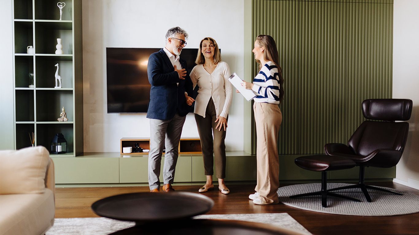 Mennesker på visning.